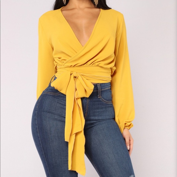 Little White Lies Top - Mustard - Picture 1 of 2